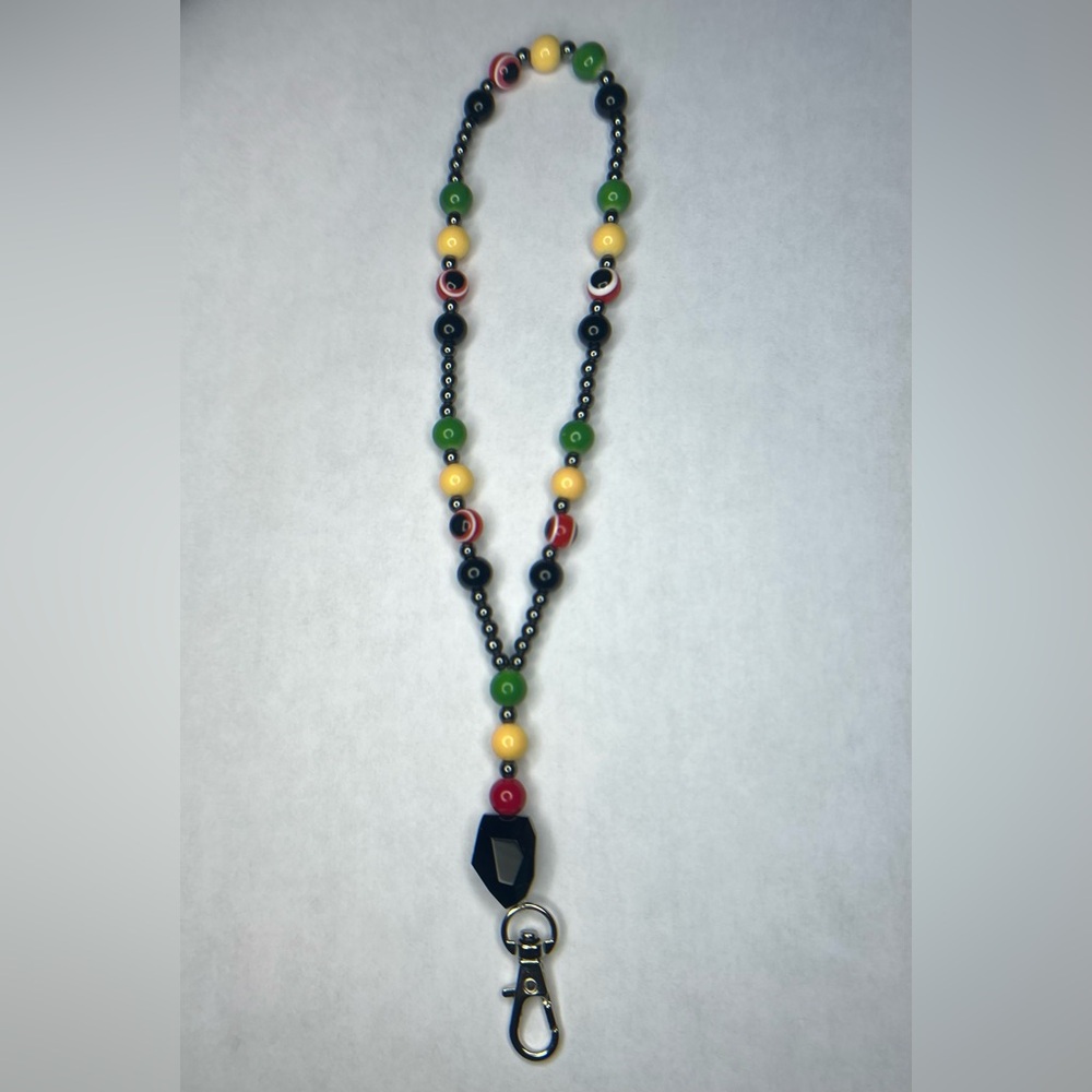 Rastafari colored wristlet keychains